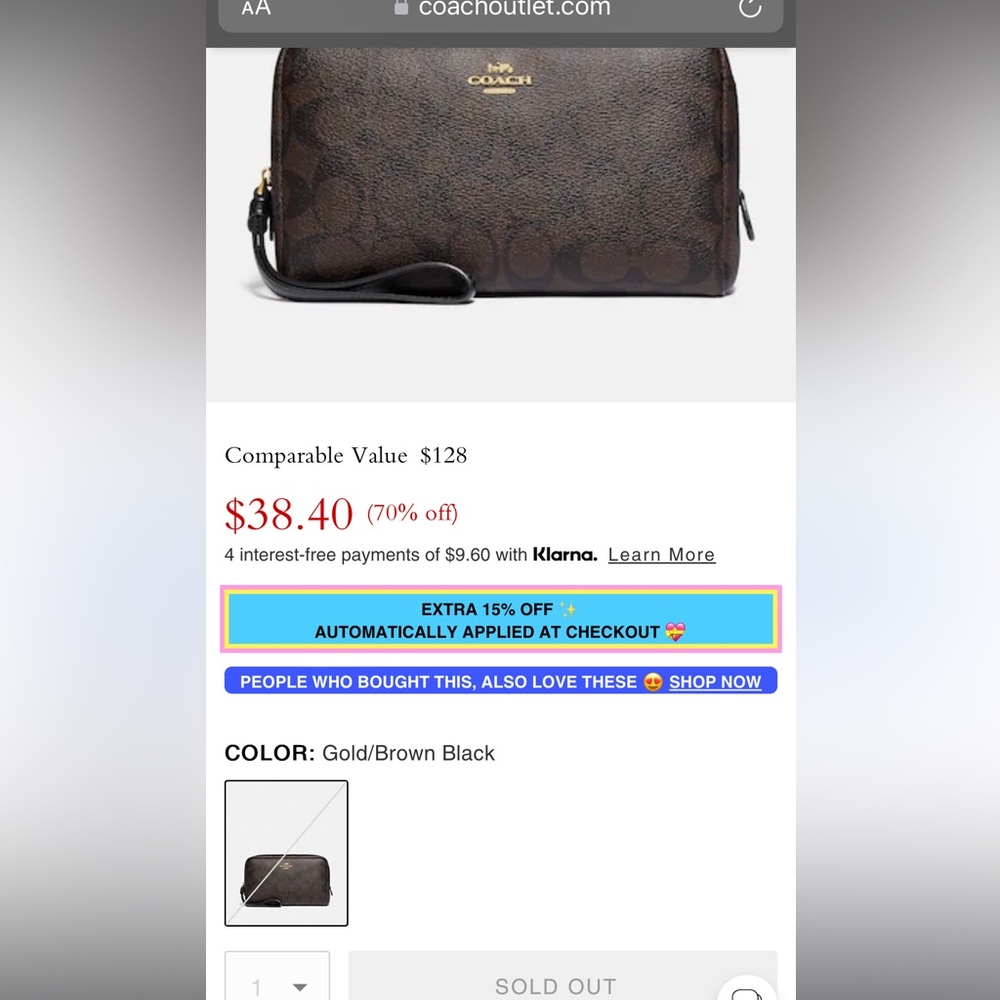 Coach Boxy Cosmetic Case In Signature Canvas